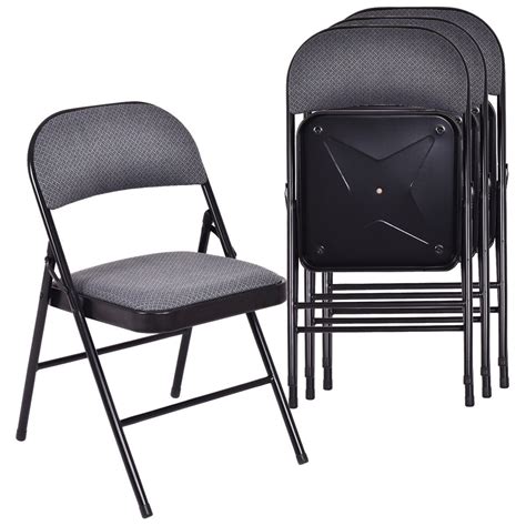 grey fabric metal frame stacking chairs for sale|Amazon.com: Gray Metal Folding Chairs.